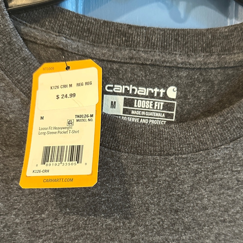Carhartt Charcoal Long Sleeve Tee NWT - Picture 3 of 4